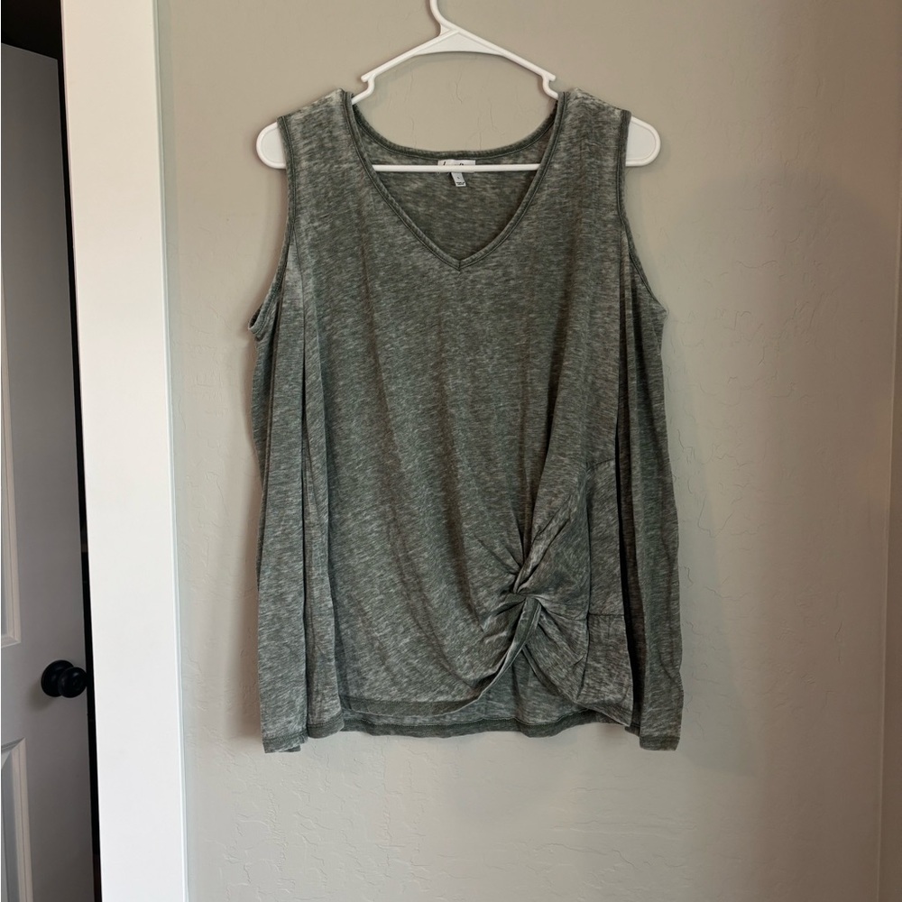 Love, Fire Muted Green Longsleeve Top